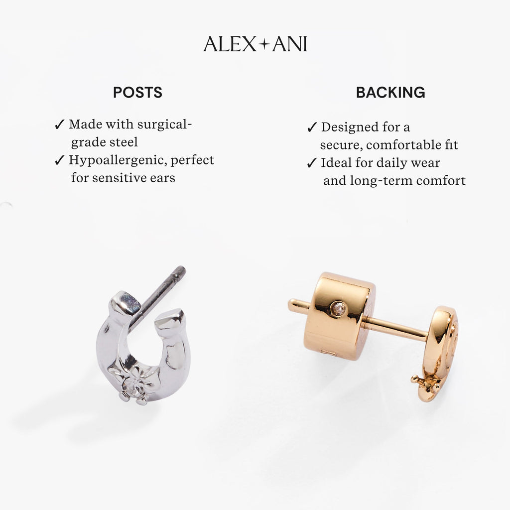 Crescent Moon Hoop Earrings - Che Cose Belle
