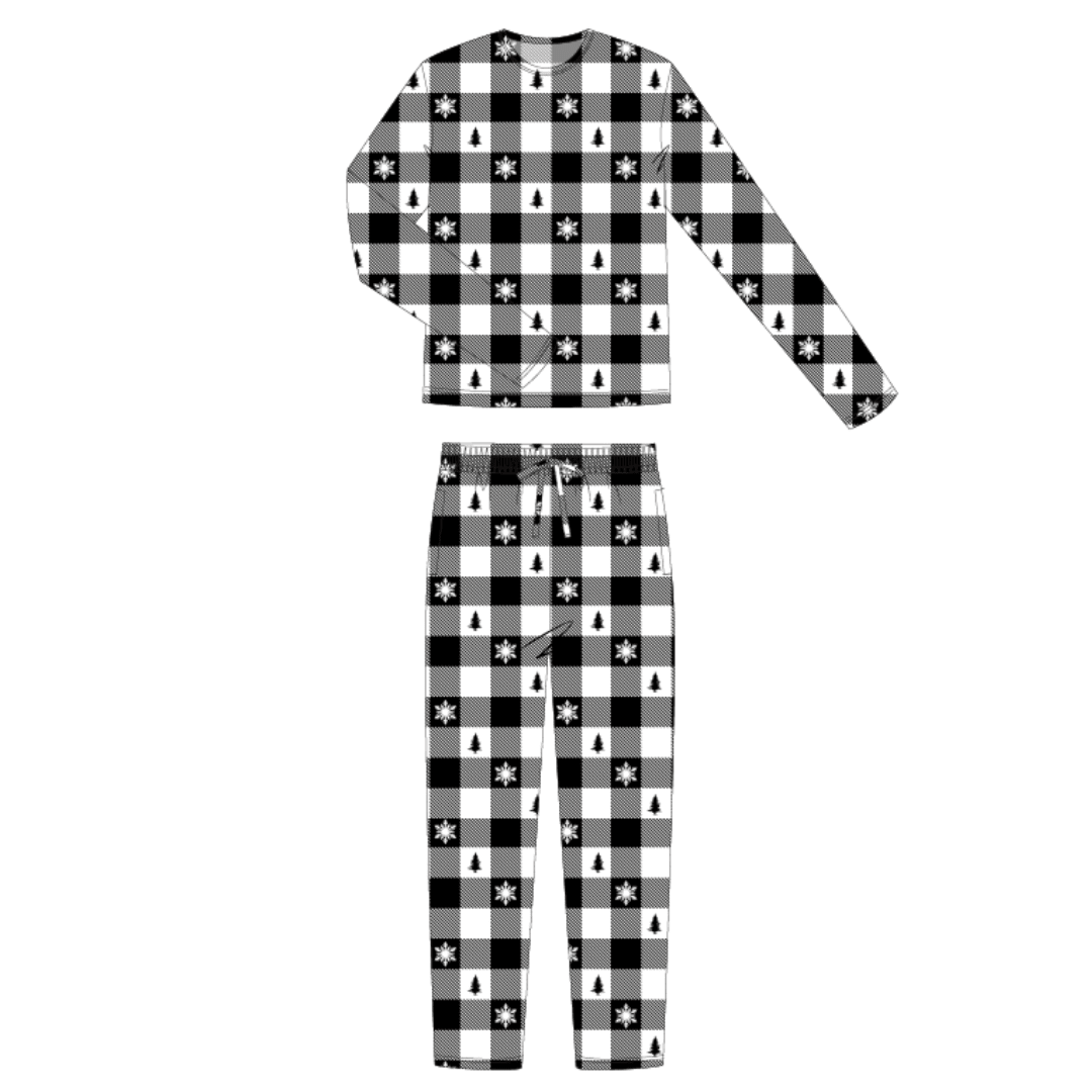 Crew Neck Bamboo Christmas Pajamas - Che Cose Belle