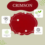 CRIMSON RED OVAL FABRIC PLACEMAT (Set Of 4) - Che Cose Belle