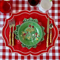 CRIMSON RED OVAL FABRIC PLACEMAT (Set Of 4) - Che Cose Belle