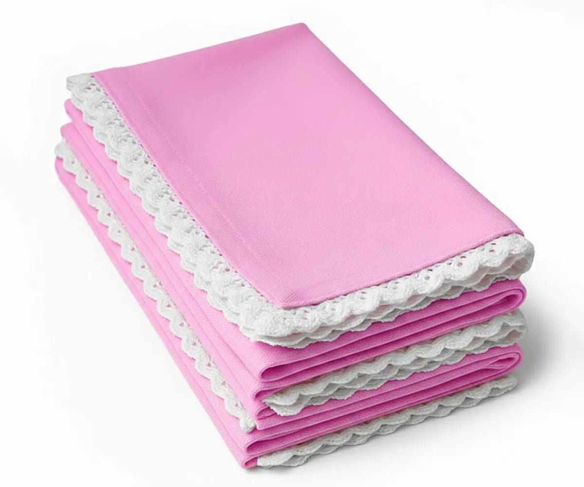 Crochet Napkins - Scalloped Lace Napkins - Che Cose Belle