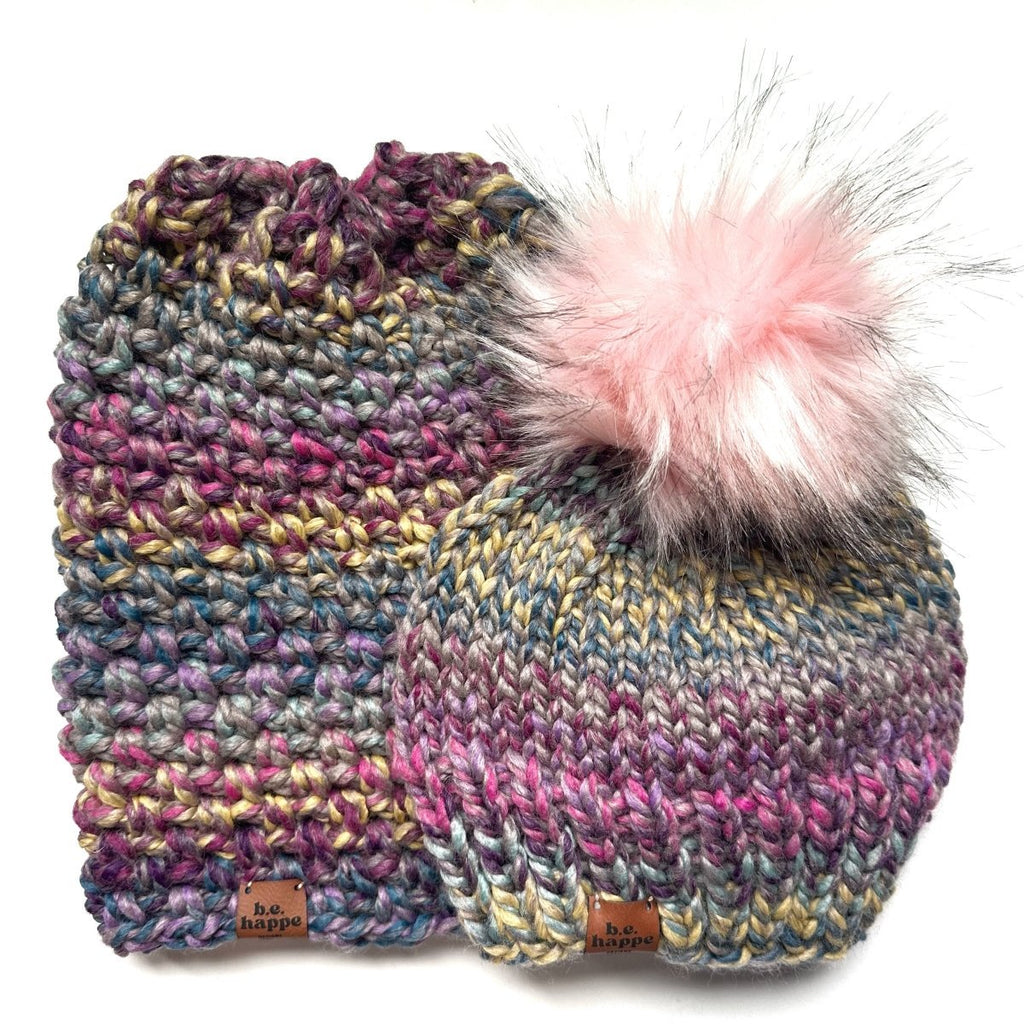 Crochet Simple Slouch Hat | Purple Slouchy Beanie - Che Cose Belle