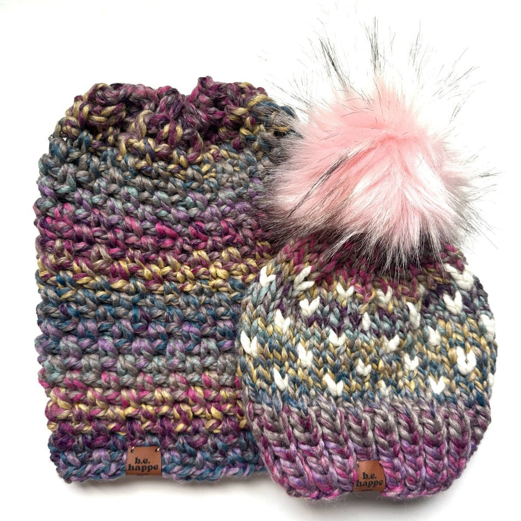 Crochet Simple Slouch Hat | Purple Slouchy Beanie - Che Cose Belle