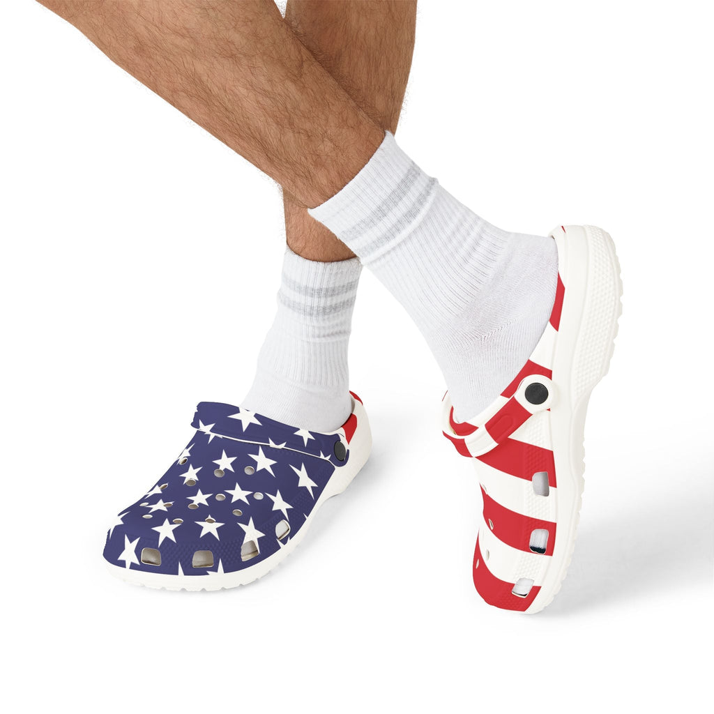 Crocolookalikes - Patriotic EVA Foam Rubber Shoes - Perfect for July 4th Celebrations - Che Cose Belle