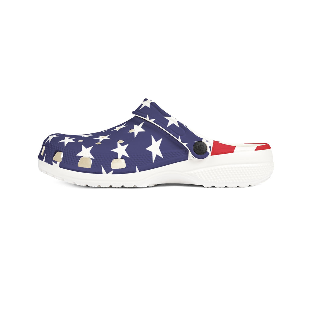 Crocolookalikes - Patriotic EVA Foam Rubber Shoes - Perfect for July 4th Celebrations - Che Cose Belle