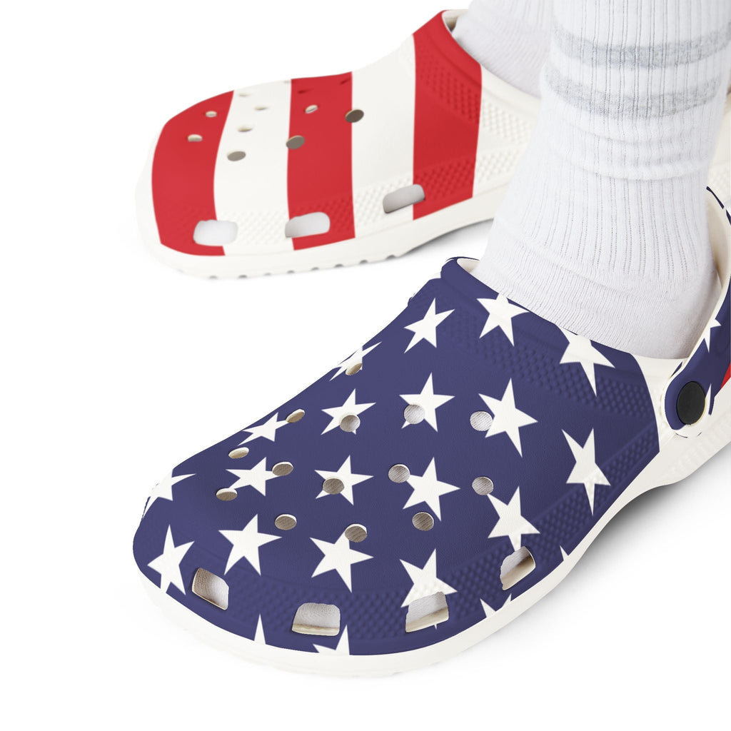 Crocolookalikes - Patriotic EVA Foam Rubber Shoes - Perfect for July 4th Celebrations - Che Cose Belle