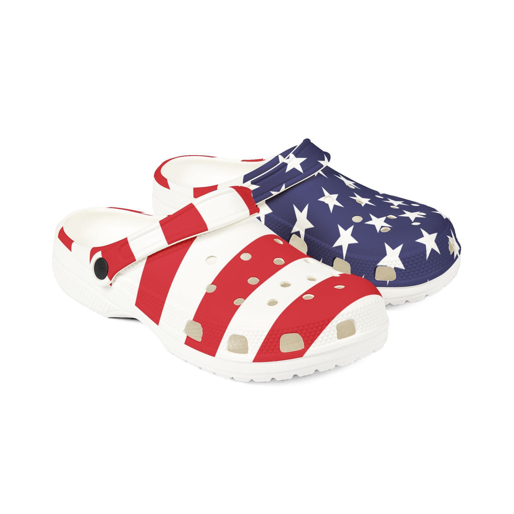 Crocolookalikes - Patriotic EVA Foam Rubber Shoes - Perfect for July 4th Celebrations - Che Cose Belle