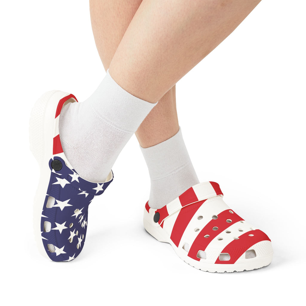 Crocolookalikes - Patriotic EVA Foam Rubber Shoes - Perfect for July 4th Celebrations - Che Cose Belle