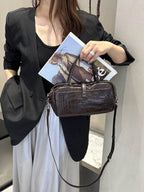 Cross-border Niche Design Crocodile-pattern Toast Bag, Luxury First-layer Cowhide, High-end Genuine Leather Women's Handbag - Che Cose Belle