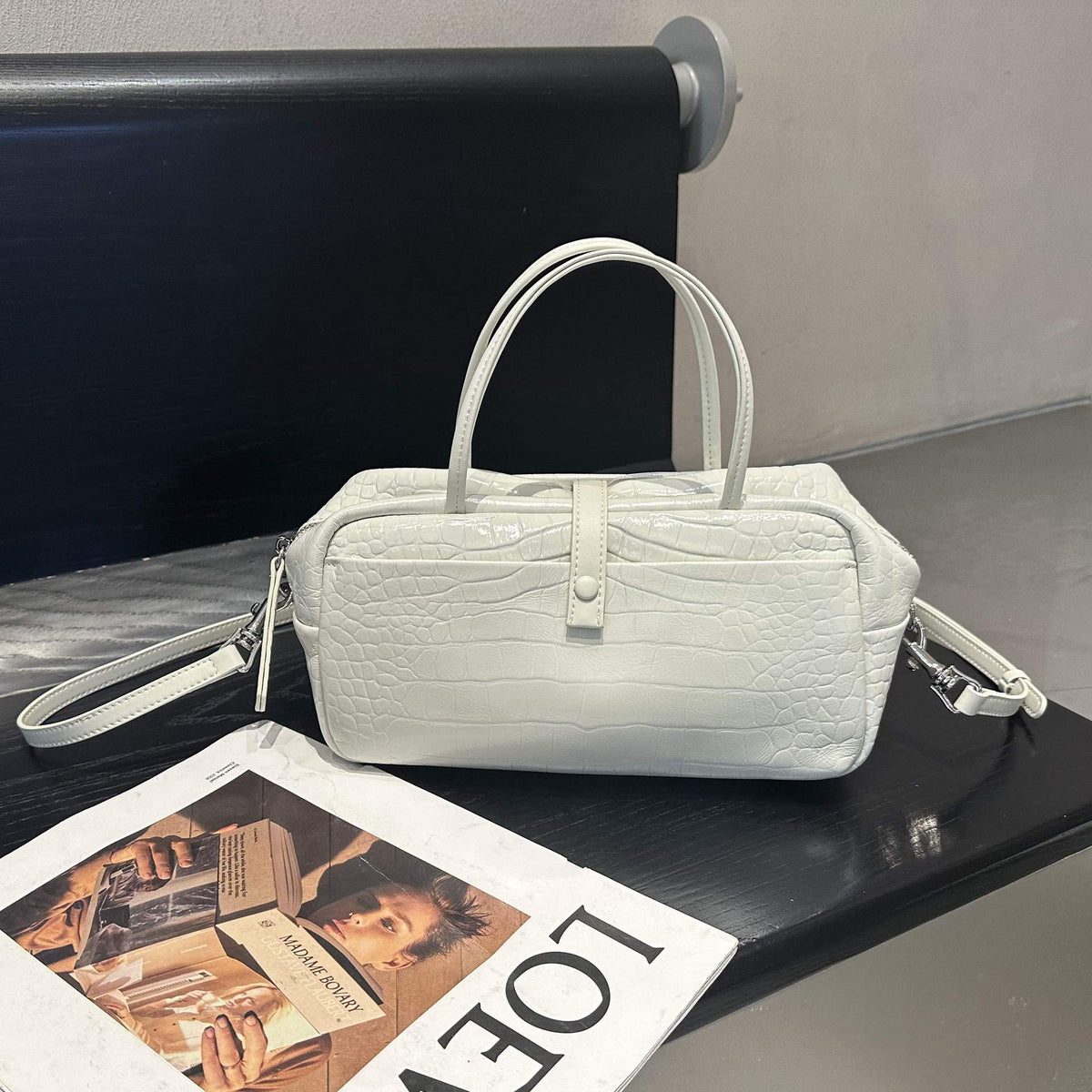 Cross-border Niche Design Crocodile-pattern Toast Bag, Luxury First-layer Cowhide, High-end Genuine Leather Women's Handbag - Che Cose Belle
