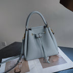 Cross-border TOGO Top-grain Leather Drawstring Bucket Bag For Women, 2026 New Large-capacity Versatile Genuine Leather Handbag - Che Cose Belle