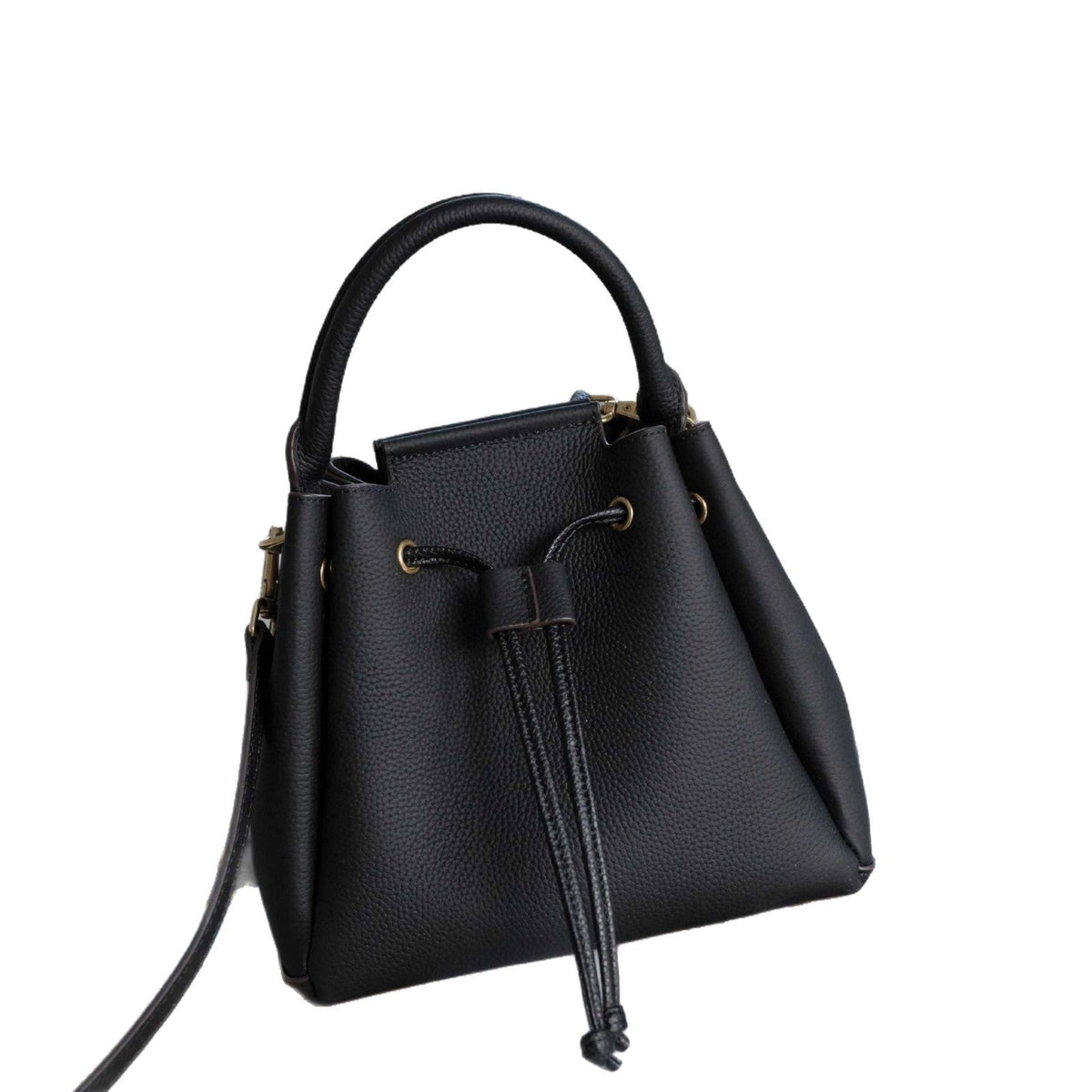 Cross-border TOGO Top-grain Leather Drawstring Bucket Bag For Women, 2026 New Large-capacity Versatile Genuine Leather Handbag - Che Cose Belle