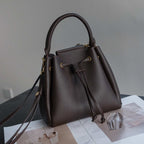Cross-border TOGO Top-grain Leather Drawstring Bucket Bag For Women, 2026 New Large-capacity Versatile Genuine Leather Handbag - Che Cose Belle
