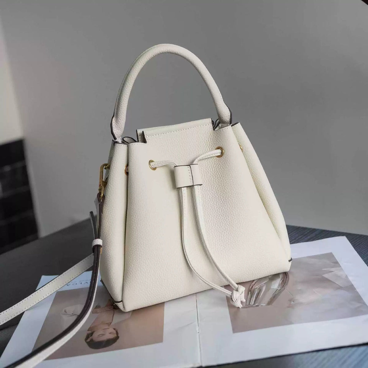 Cross-border TOGO Top-grain Leather Drawstring Bucket Bag For Women, 2026 New Large-capacity Versatile Genuine Leather Handbag - Che Cose Belle