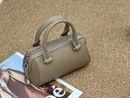 Cross-border Top-grain Leather Boston Pillow Bag, Single-shoulder, Crossbody Small Bag, Versatile Genuine Leather Women's Handbag - Che Cose Belle