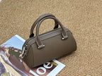 Cross-border Top-grain Leather Boston Pillow Bag, Single-shoulder, Crossbody Small Bag, Versatile Genuine Leather Women's Handbag - Che Cose Belle
