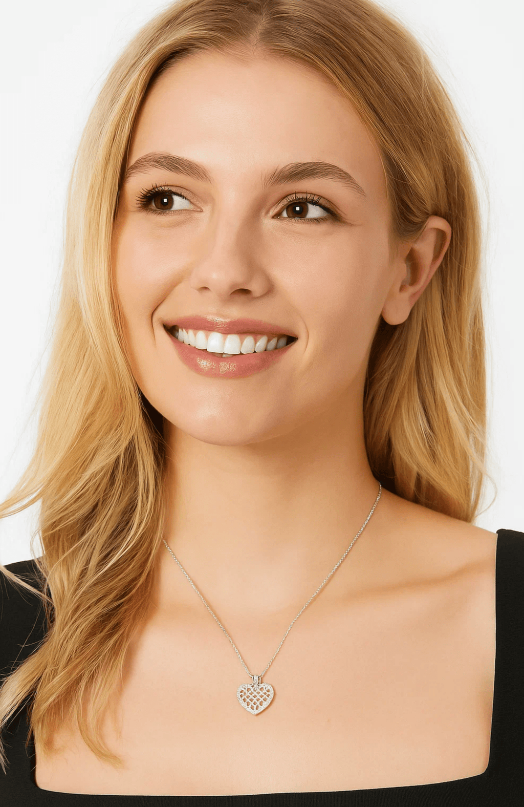 Crystal Heart Necklace - Che Cose Belle