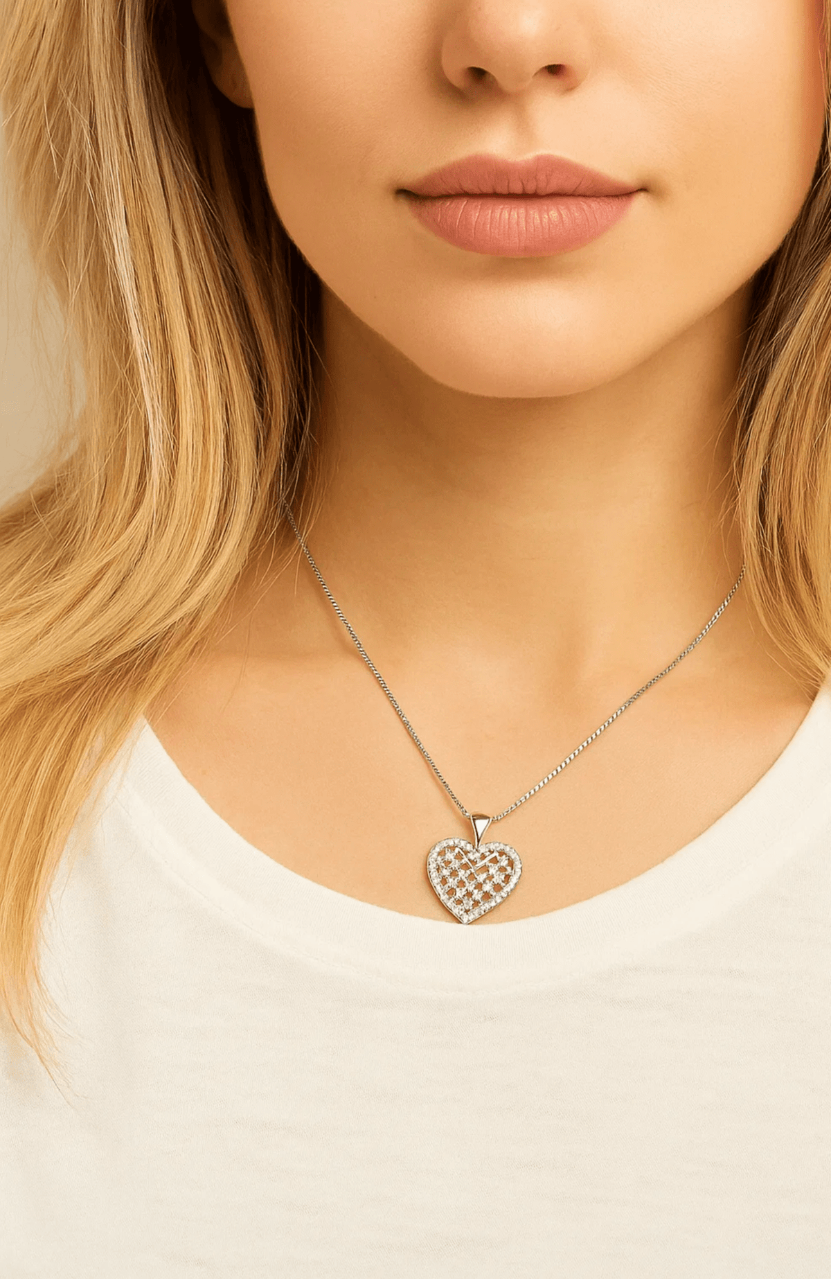 Crystal Heart Necklace - Che Cose Belle