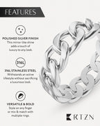 Cuban Link Ring (Silver) - Che Cose Belle