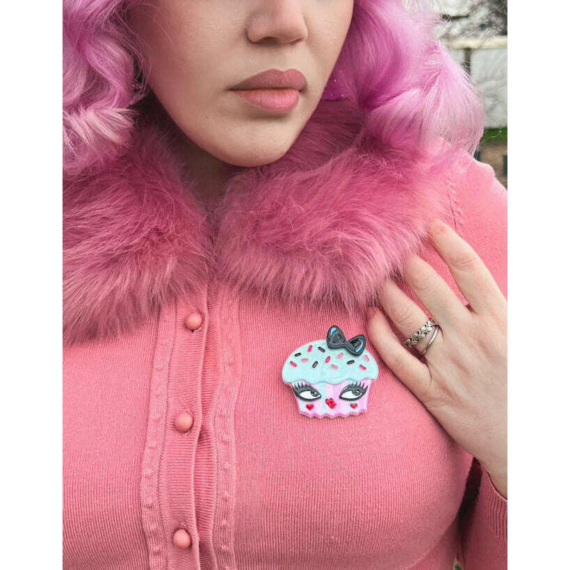 Cupcake Cutie Brooch by Miss Fluff x Lipstick & Chrome - Che Cose Belle