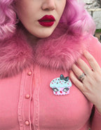 Cupcake Cutie Brooch by Miss Fluff x Lipstick & Chrome - Che Cose Belle