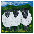 Curly, Moe, & Larry Sheep Canvas Painting | 10" x 10" | The Painted Attic - Che Cose Belle