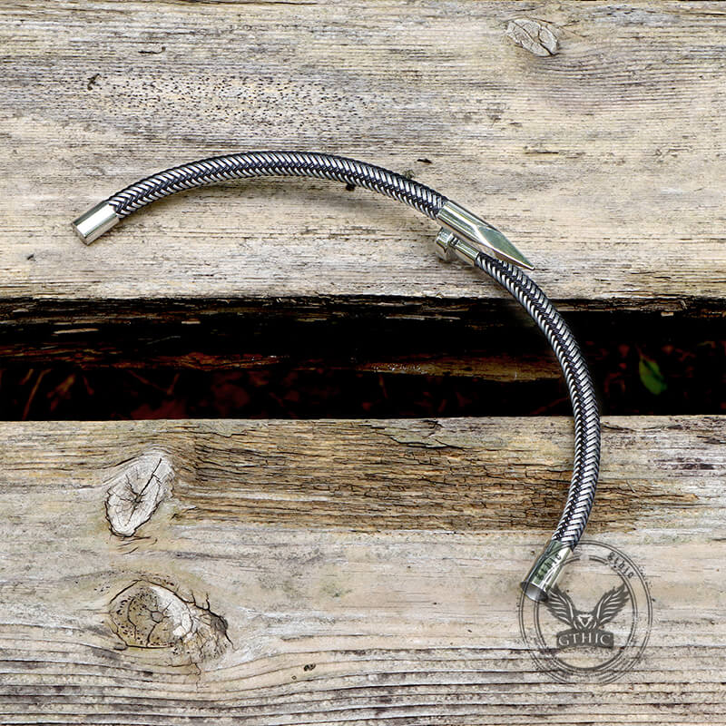 Curved Nail Simple Stainless Steel Bracelet - Che Cose Belle