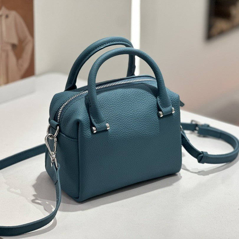 Custom Cross-Border Genuine Leather Women's Bag, New Style Handbag, Versatile Commuter Boston Bag, Single Shoulder Crossbody Bag - Che Cose Belle