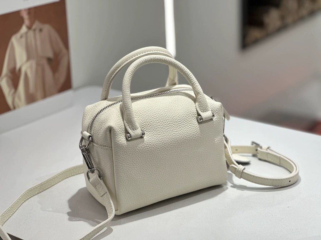 Custom Cross-Border Genuine Leather Women's Bag, New Style Handbag, Versatile Commuter Boston Bag, Single Shoulder Crossbody Bag - Che Cose Belle