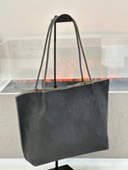 Custom Fall-Winter Minimalist Matte Leather Tote Bag, Large Capacity Genuine Leather Women S Bag, Commuter Handbag With Shoulder Strap And Inner Bag - Che Cose Belle