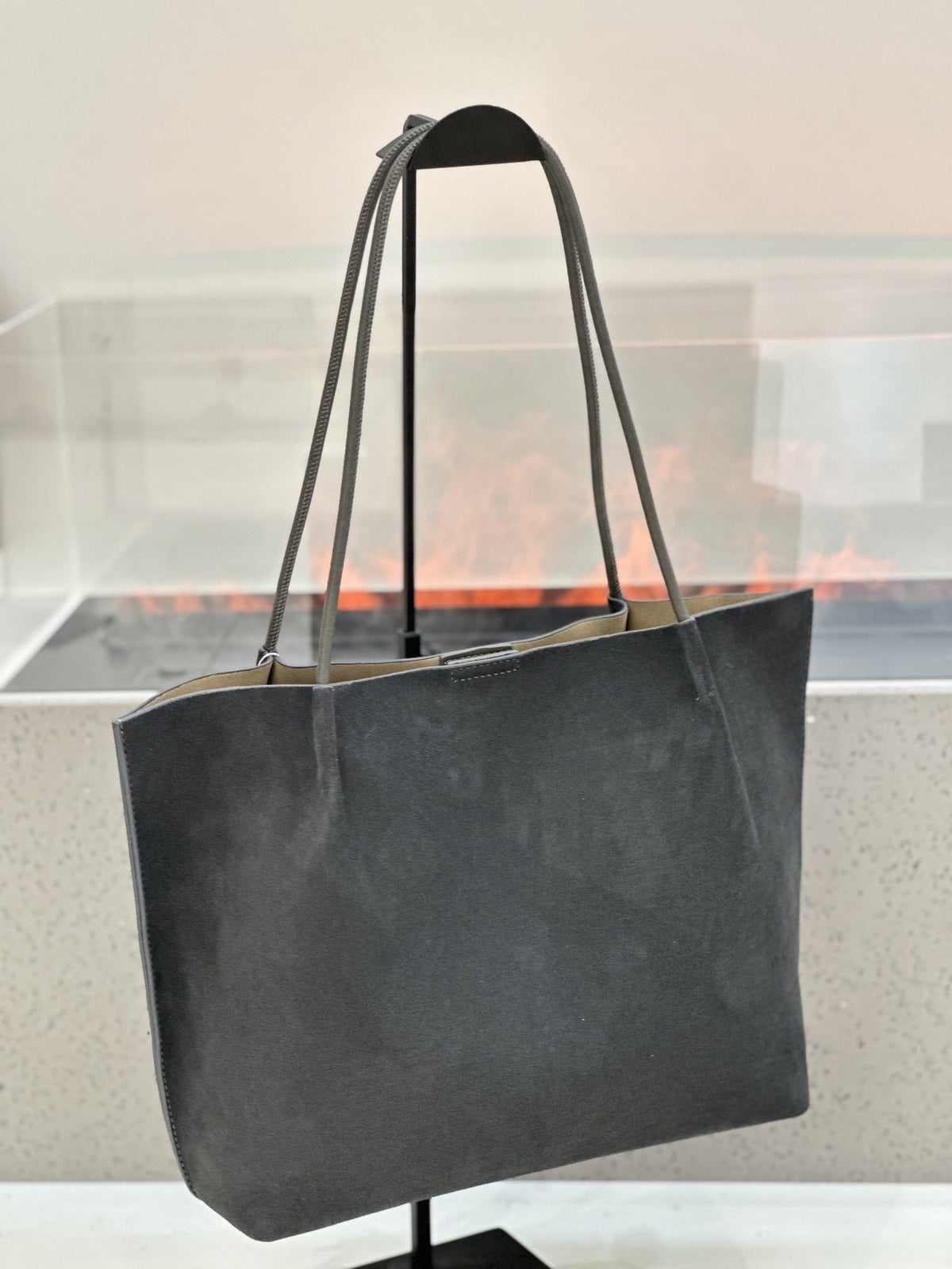 Custom Fall-Winter Minimalist Matte Leather Tote Bag, Large Capacity Genuine Leather Women S Bag, Commuter Handbag With Shoulder Strap And Inner Bag - Che Cose Belle