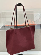 Custom Fall-Winter Minimalist Matte Leather Tote Bag, Large Capacity Genuine Leather Women S Bag, Commuter Handbag With Shoulder Strap And Inner Bag - Che Cose Belle