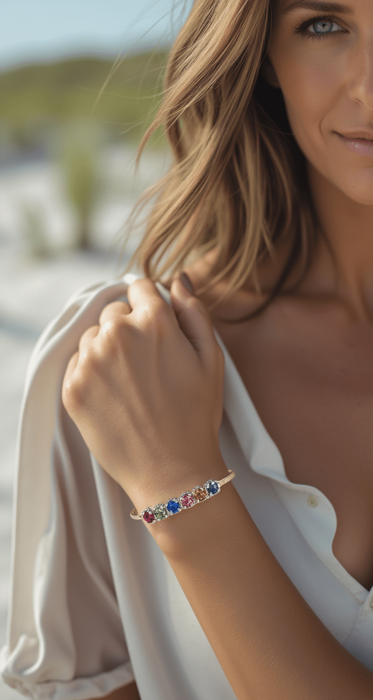 Custom Mothers Birthstone Bracelet - Che Cose Belle
