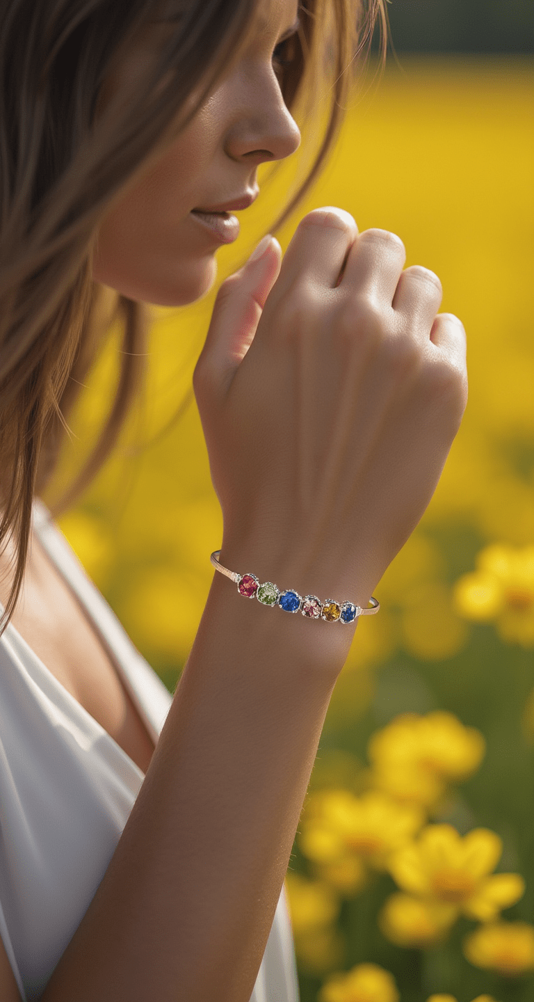 Custom Mothers Birthstone Bracelet - Che Cose Belle