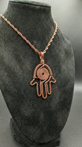 Custom Pure Copper Wire Wrapped Hamsa Necklace - Che Cose Belle