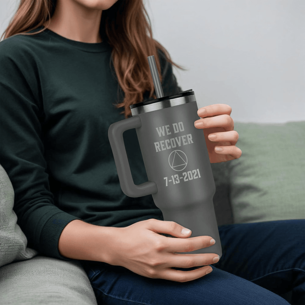 Custom Recovery SS Tumbler | Inspiring Sobriety | AA - We Do Recover