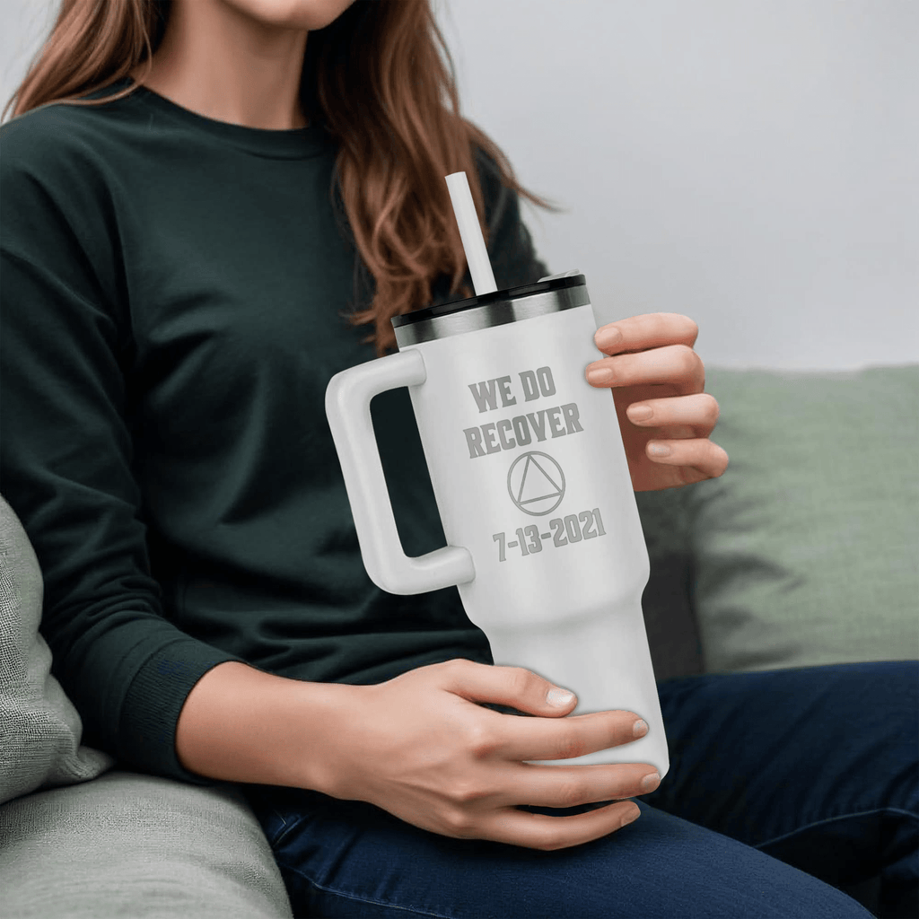 Custom Recovery SS Tumbler | Inspiring Sobriety | AA - We Do Recover