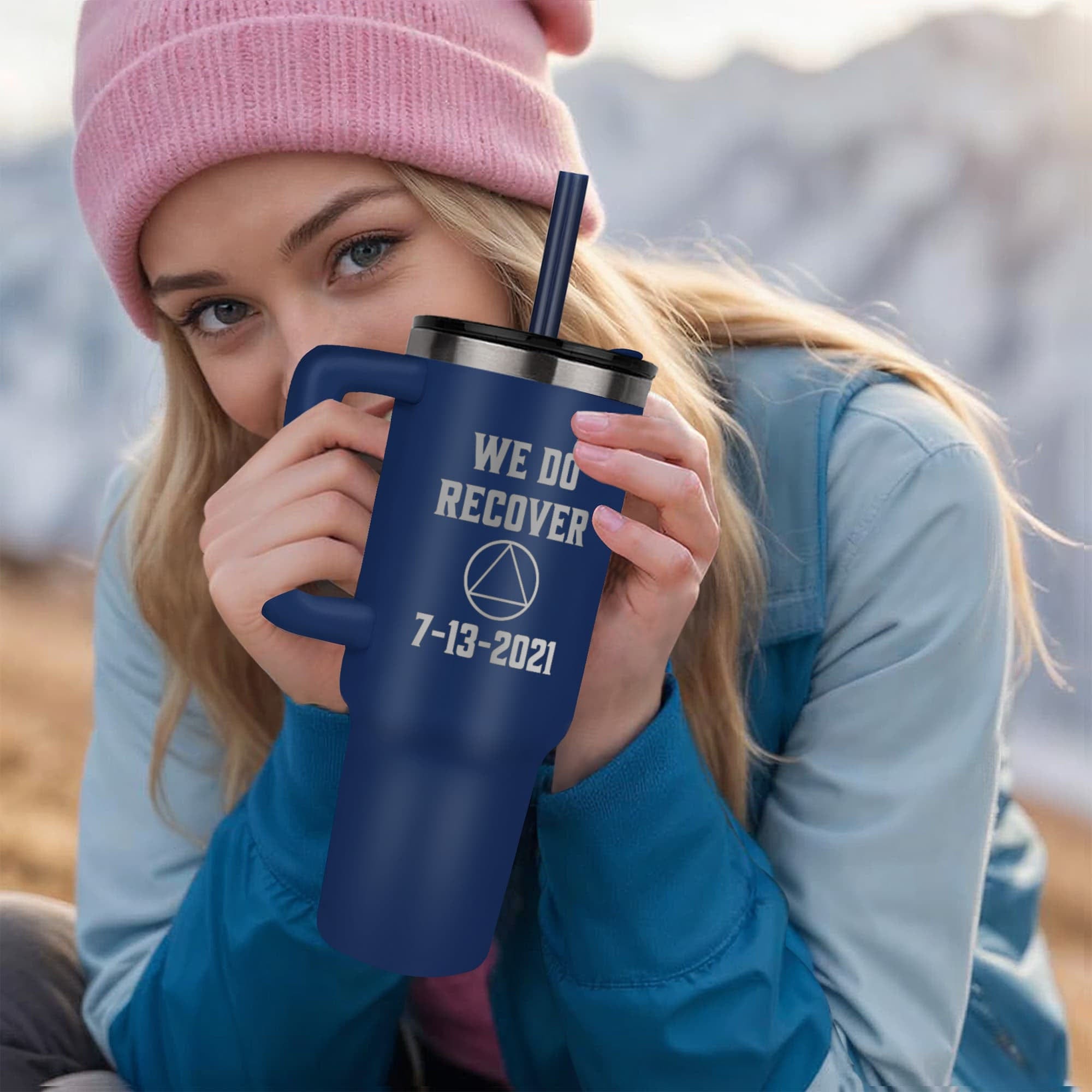 Custom Recovery SS Tumbler | Inspiring Sobriety | AA - We Do Recover - Che Cose Belle