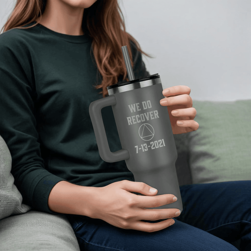 Custom Recovery SS Tumbler | Inspiring Sobriety | AA - We Do Recover - Che Cose Belle