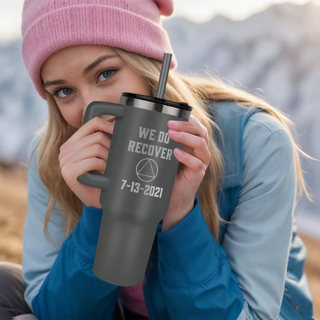 Custom Recovery SS Tumbler | Inspiring Sobriety | AA - We Do Recover - Che Cose Belle