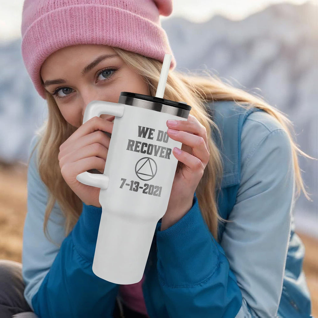 Custom Recovery SS Tumbler | Inspiring Sobriety | AA - We Do Recover - Che Cose Belle