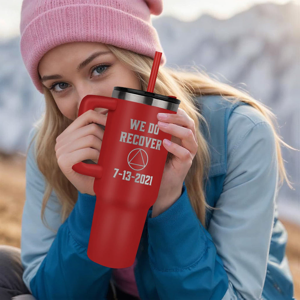 Custom Recovery SS Tumbler | Inspiring Sobriety | AA - We Do Recover - Che Cose Belle