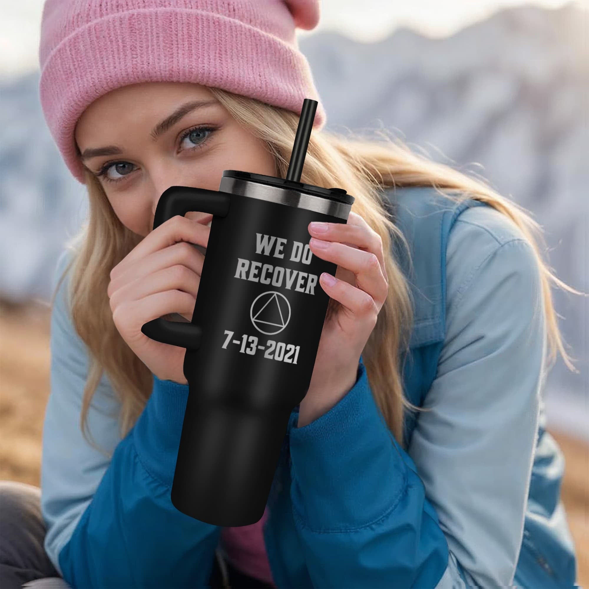 Custom Recovery SS Tumbler | Inspiring Sobriety | AA - We Do Recover - Che Cose Belle
