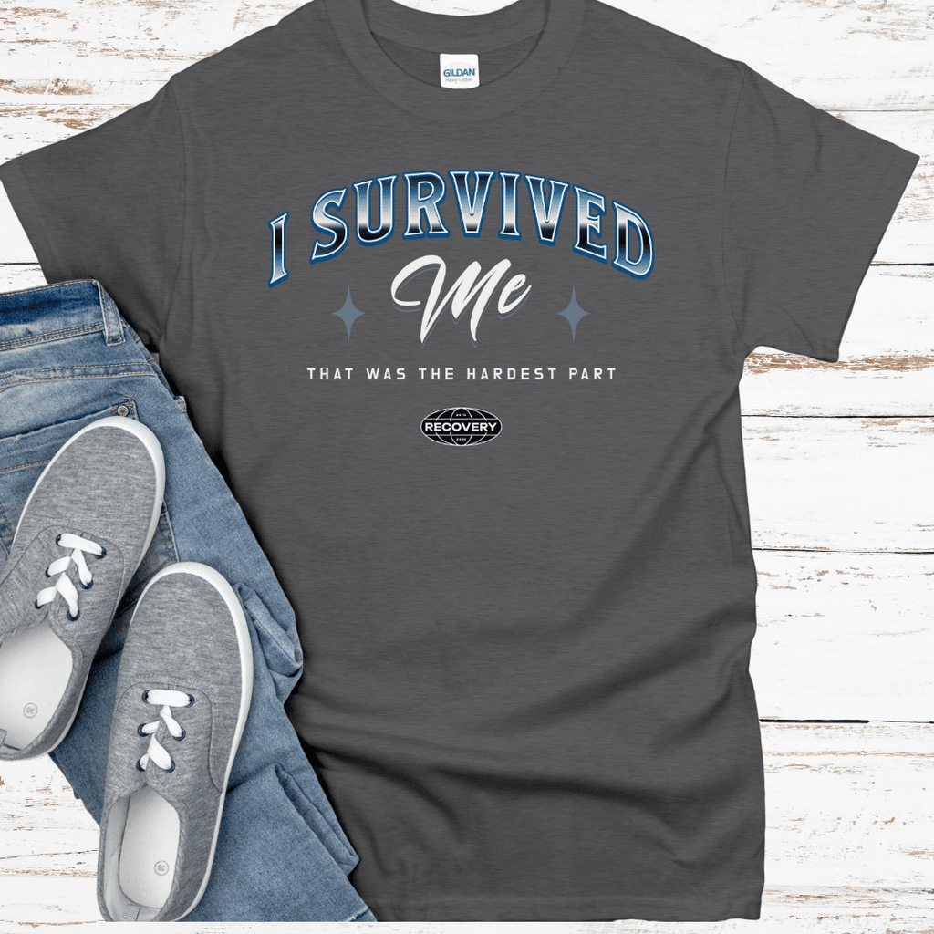 Custom Recovery T-Shirt | Inspiring Sobriety | I Survived Me - Che Cose Belle