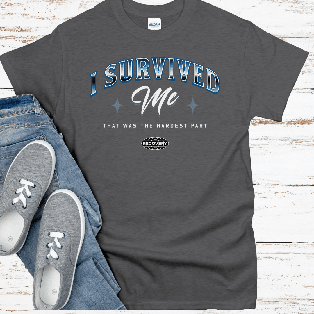 Custom Recovery T-Shirt | Inspiring Sobriety | I Survived Me - Che Cose Belle