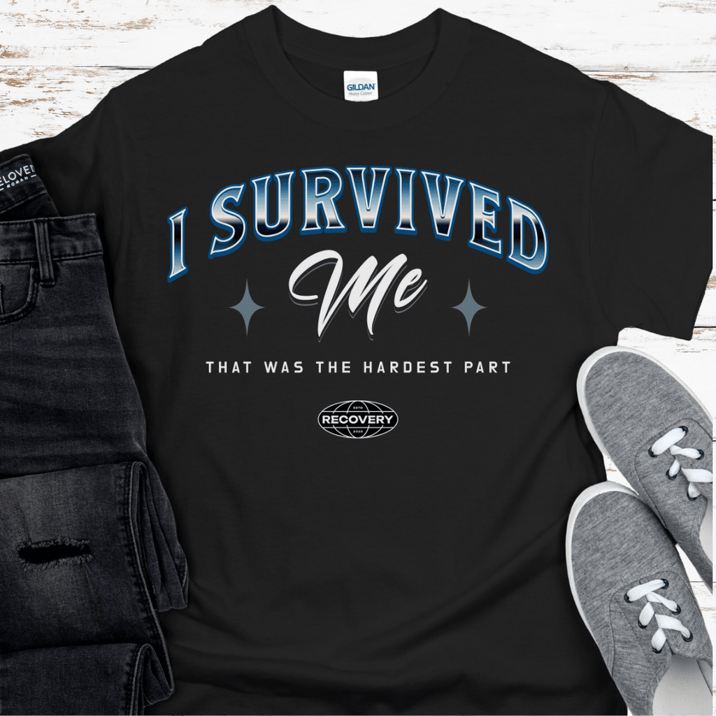 Custom Recovery T-Shirt | Inspiring Sobriety | I Survived Me - Che Cose Belle