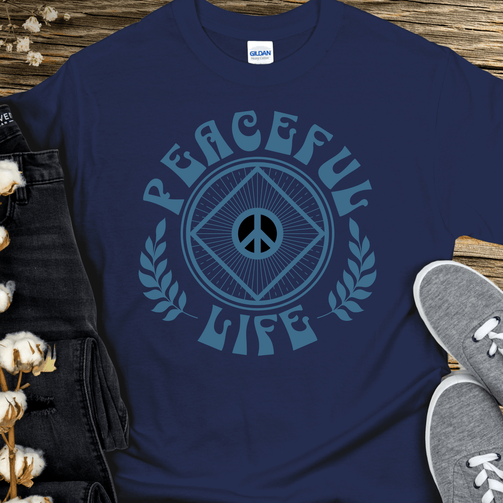 Custom Recovery T-Shirt | Inspiring Sobriety | Peaceful Life - Che Cose Belle