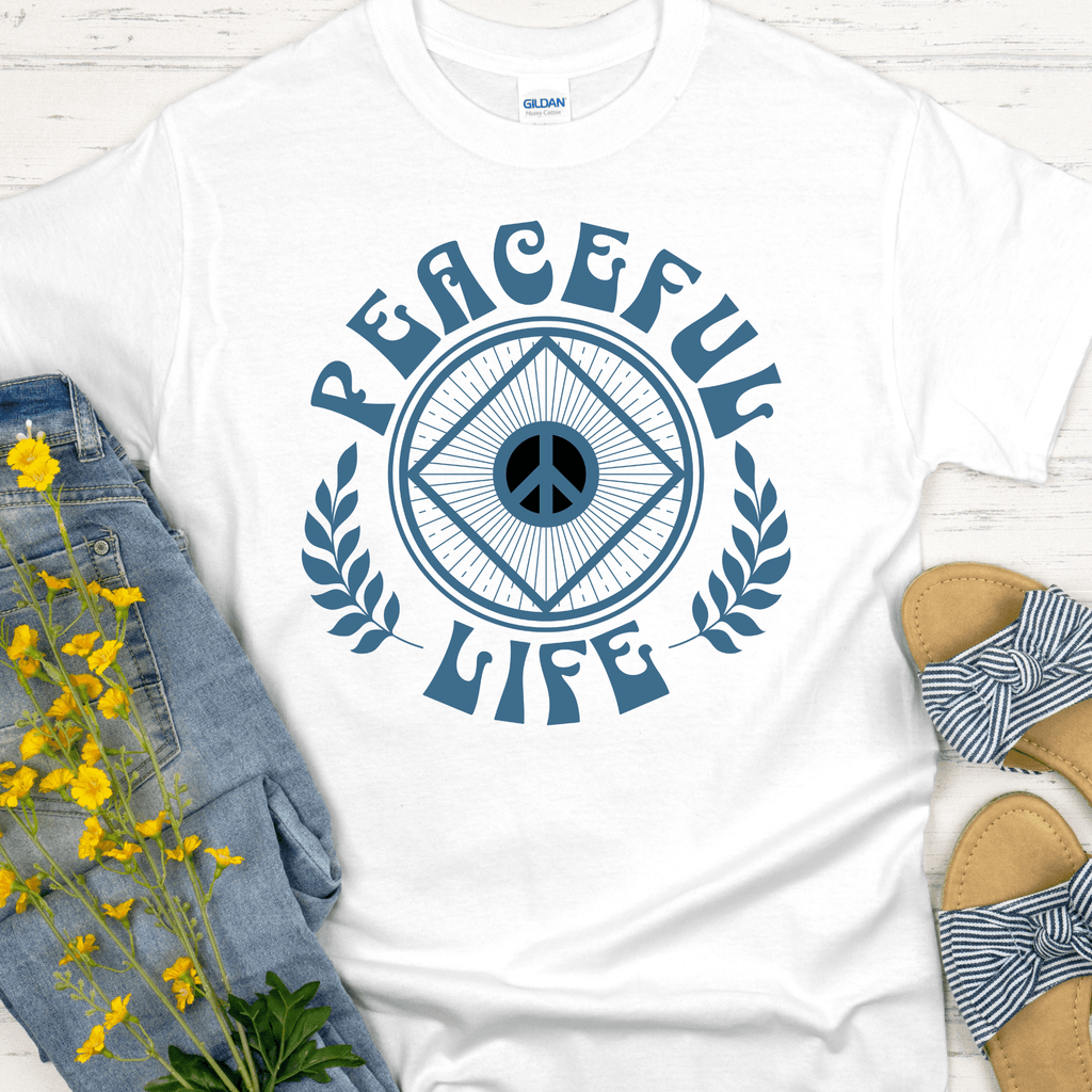 Custom Recovery T-Shirt | Inspiring Sobriety | Peaceful Life - Che Cose Belle