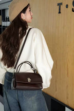Custom Top-grain Leather Women's Bag With An Elegant, High-end Feel, Light Luxury Handbag, Simple And Stylish, Versatile Crossbody And Shoulder Bag - Che Cose Belle