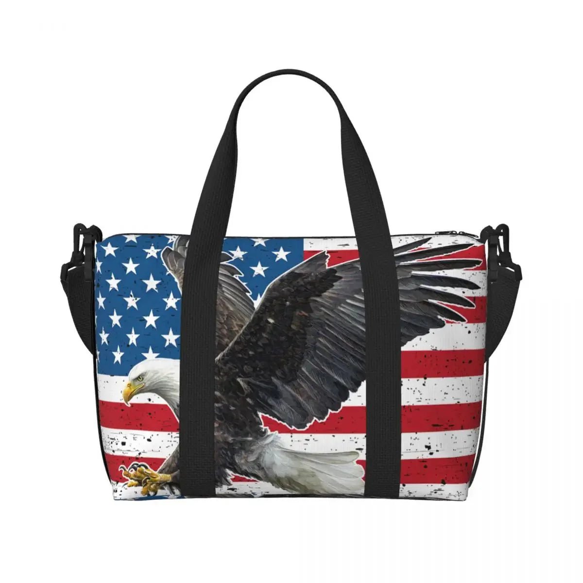 Custom Vintage American Flag Tote Bag - Che Cose Belle